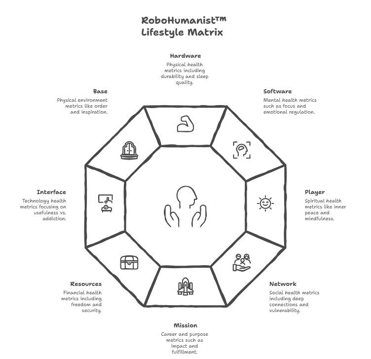 RoboHumanist Lifestyle Matrix diagram